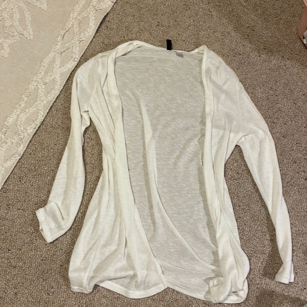 white cardigan